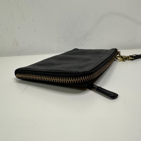 FOSSIL Wallet Wristlet Black Zip Around Clutch Leather Multicard - Picture 5 of 12